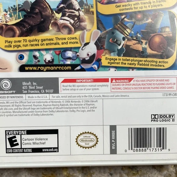 💙4 for 20! Rayman Raving Rabbids for Wii - Picture 3 of 4